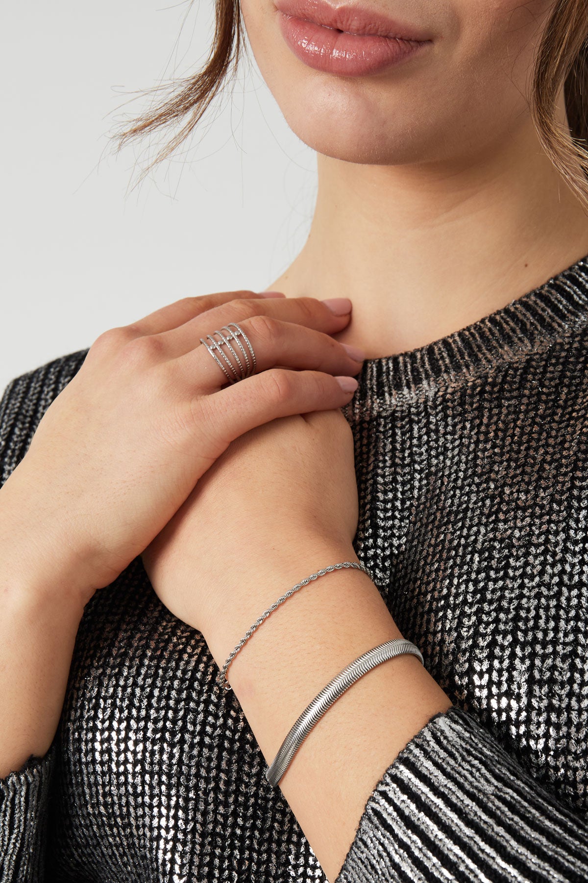 armband jasseron gedreht schmal - silber - 2,0 mm
