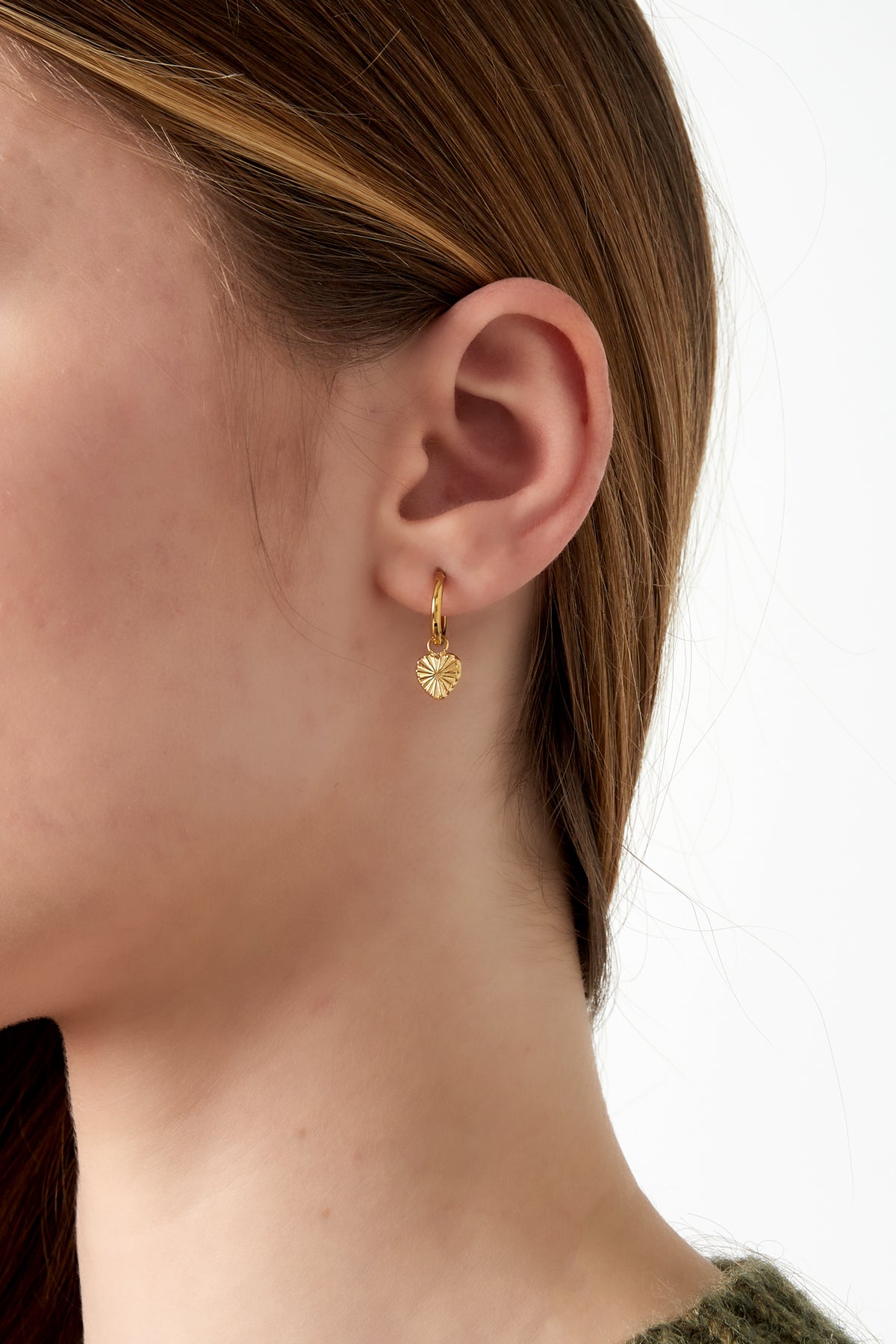 damen ohrringe pure love | edelstahl 304s | goldfarbe