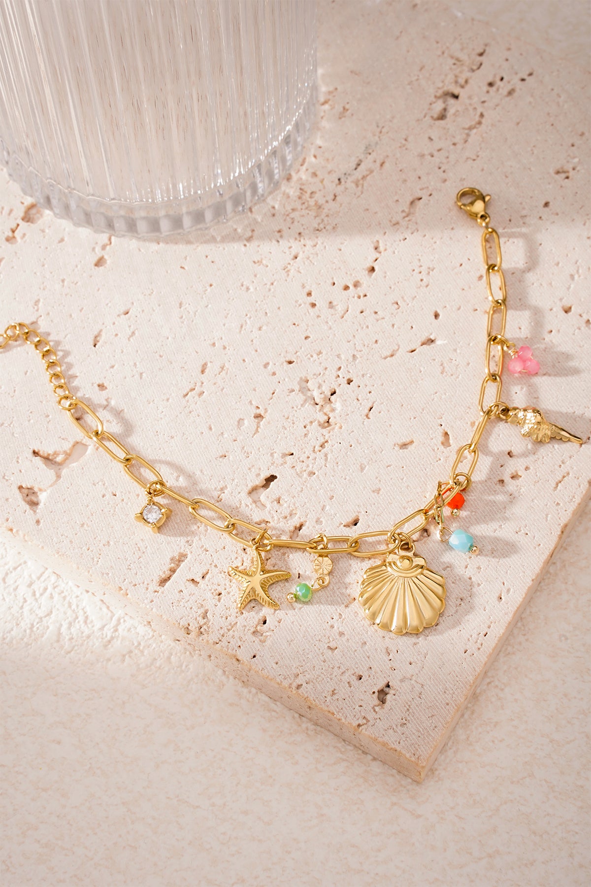 armband strand fürs leben - goldfarben