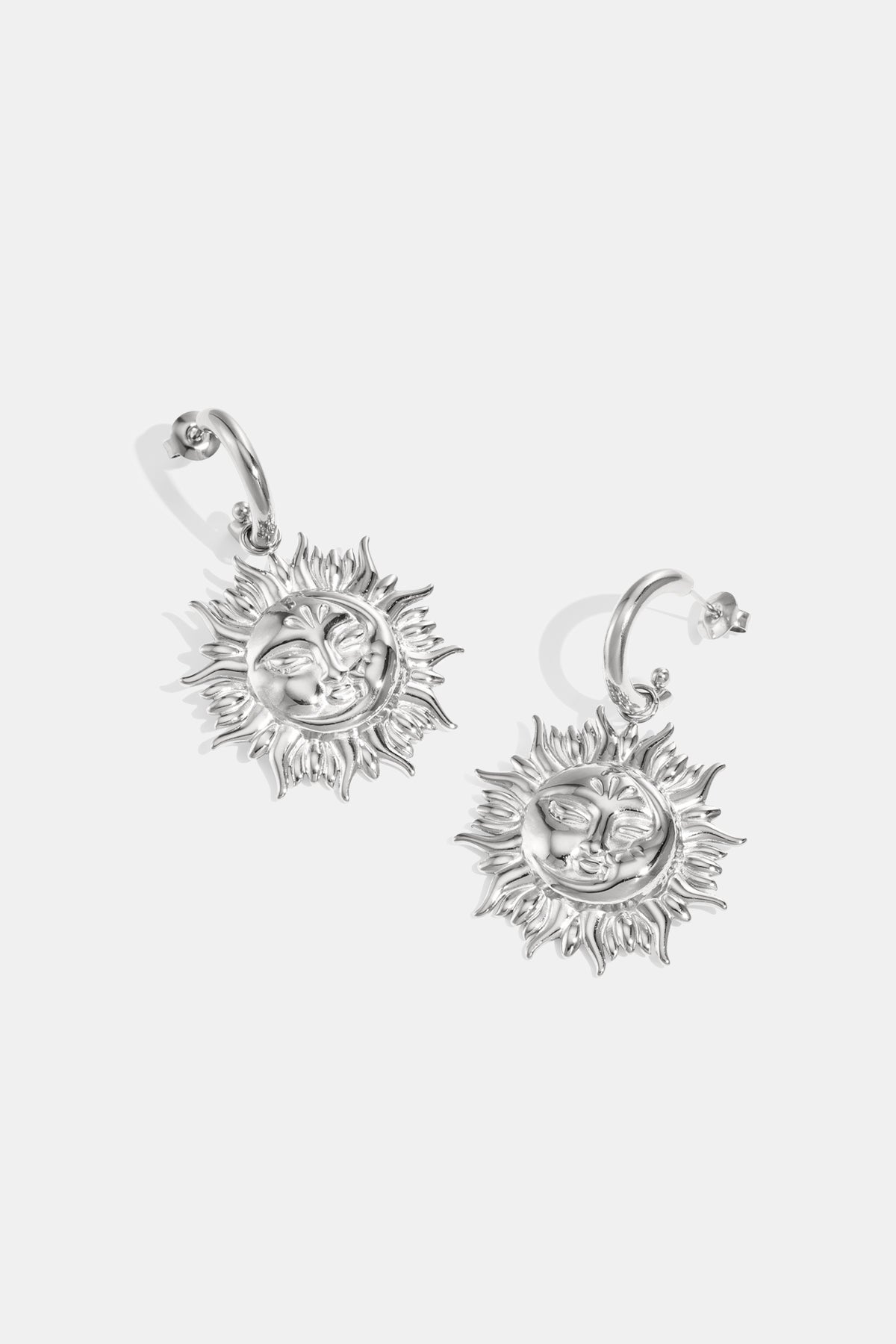 damen ohrhänger sonne casual | edelstahl | goldfarbe & silberfarbe