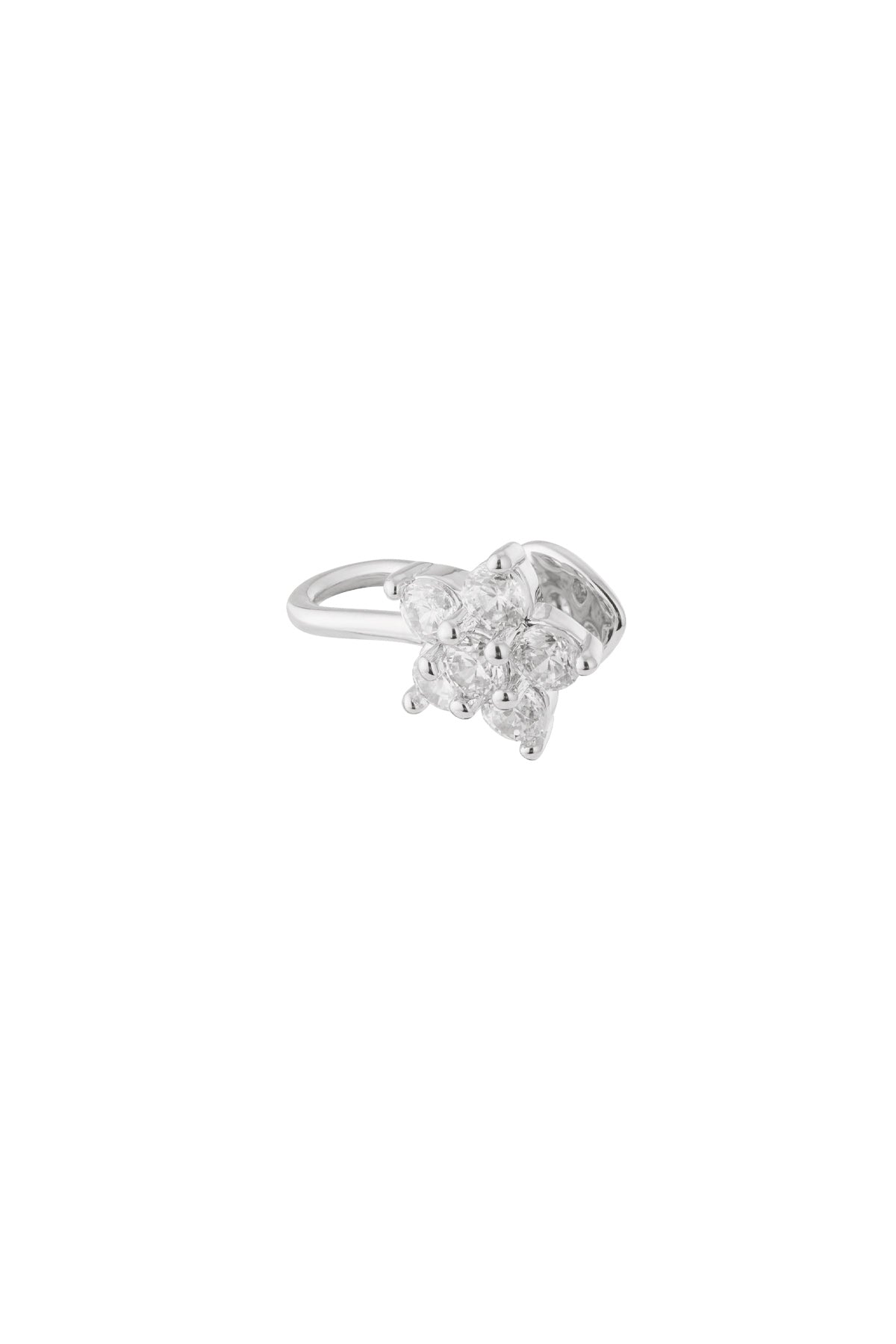 damen ear cuff & nasenmanschette geblümt zirkon | kupfer | goldfarbe & silberfarbe