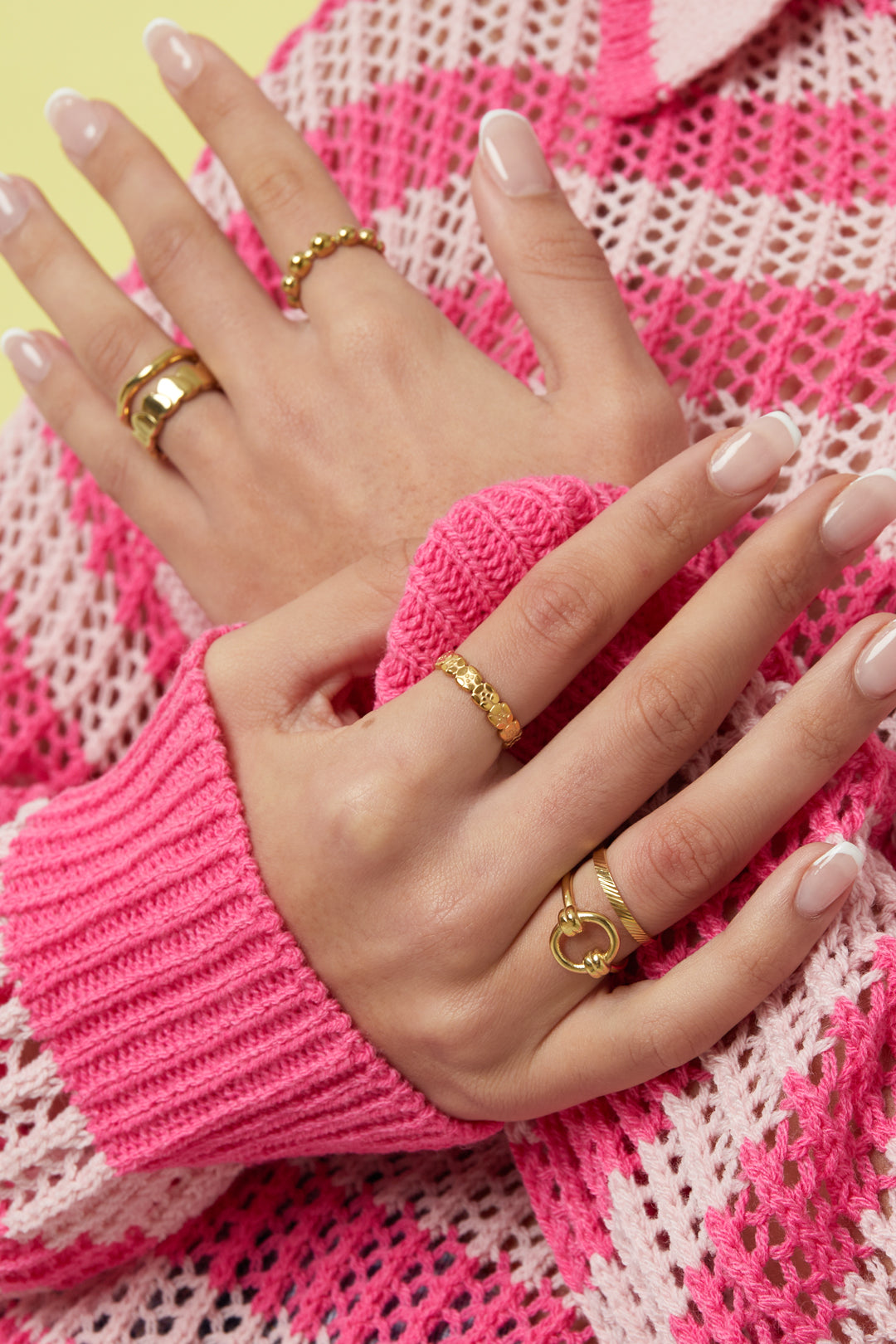 statement-ring mit perlen
