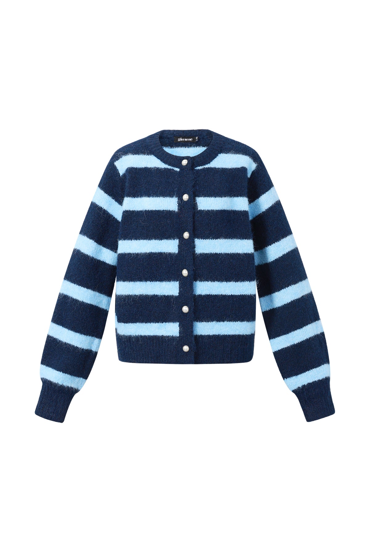 damen cardigan streifen gestrickt | polyester | mehrfarbig