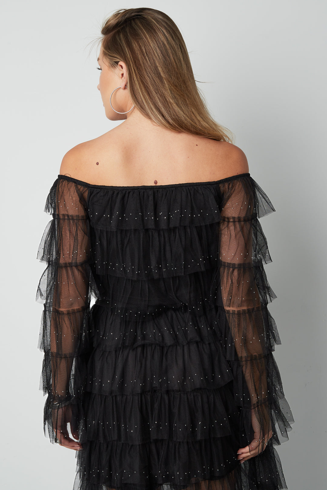 damen langarmshirt elegant sommer | polyester | schwarz