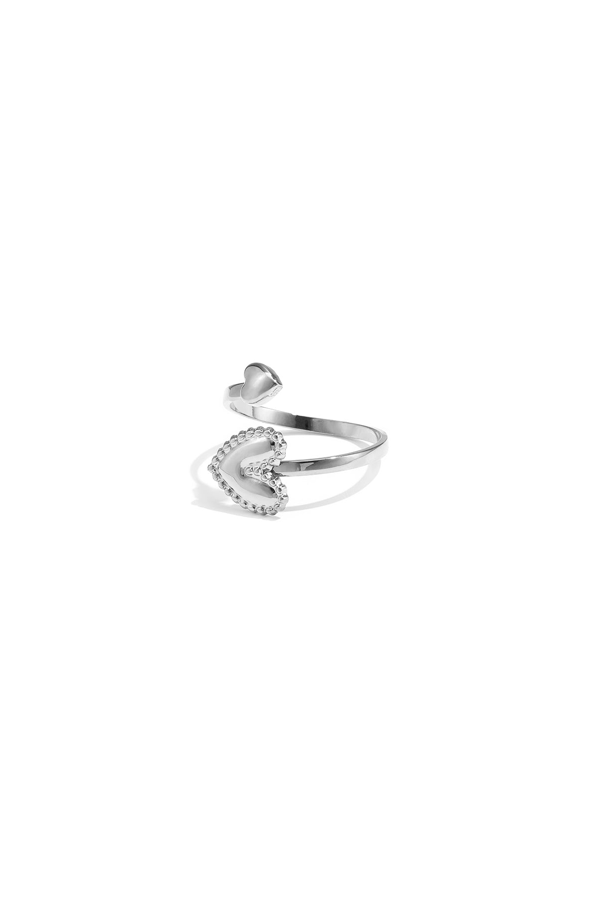 ring mit verstellbaren herzen