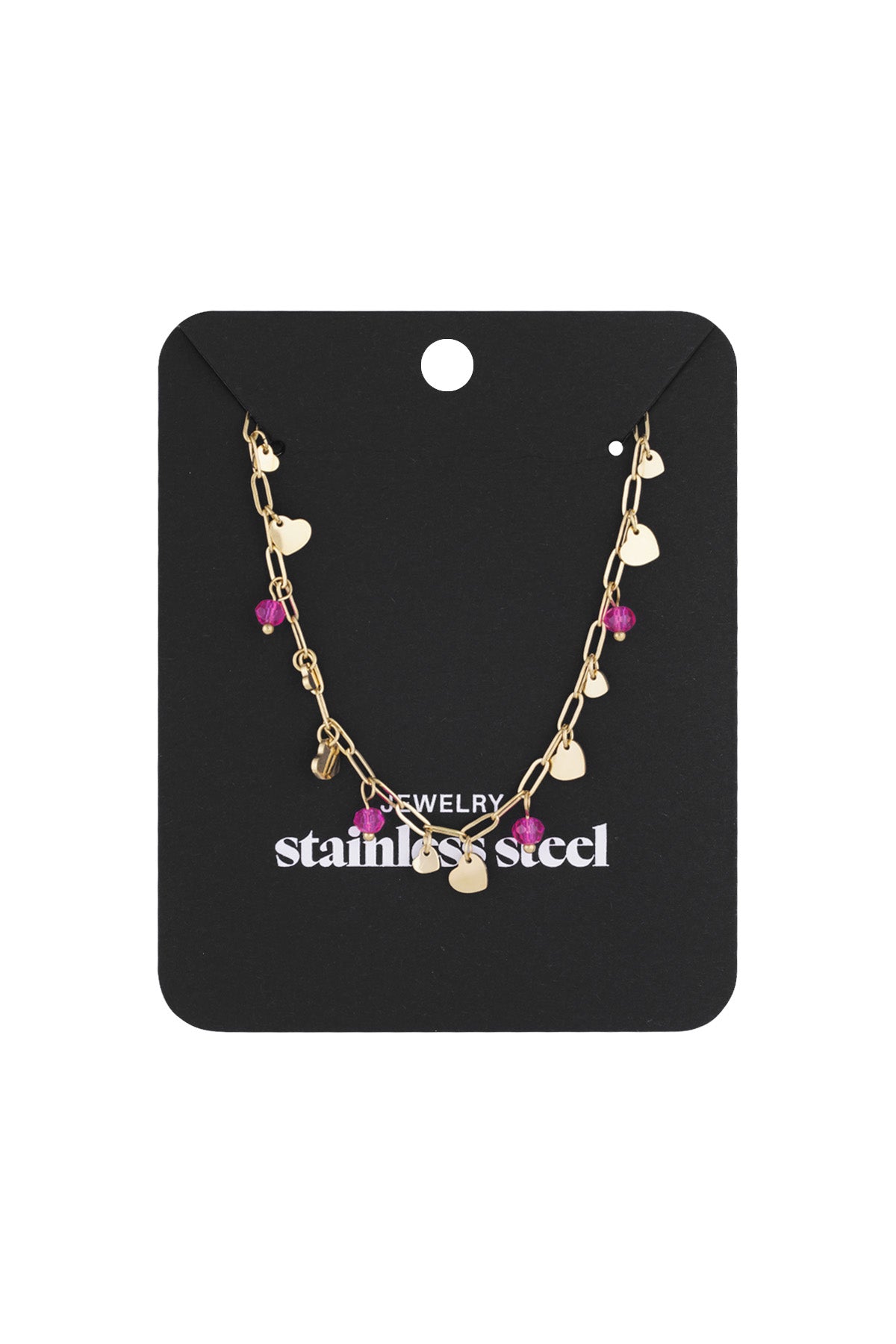 damen halskette voller liebe herz roségold | edelstahl | rosa