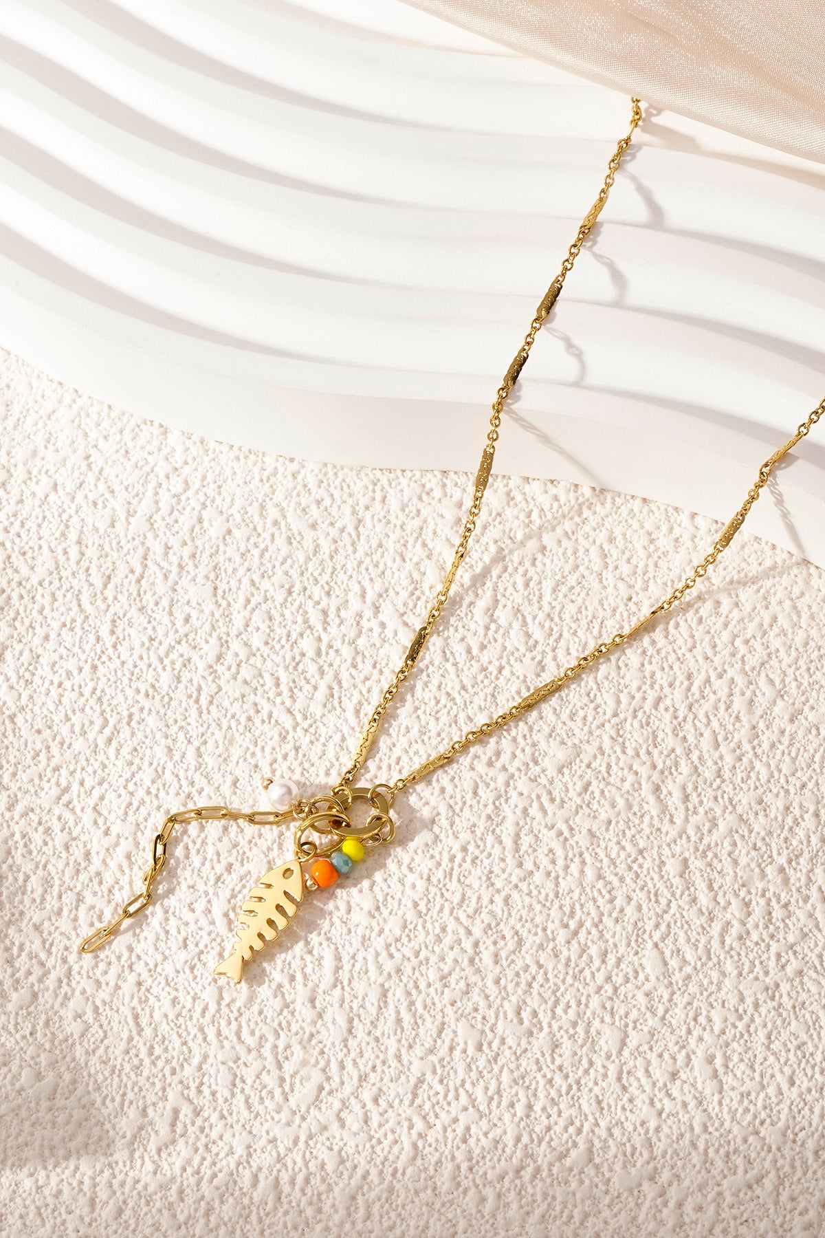 damen halskette fisch tier | 304-edelstahl | goldfarbe