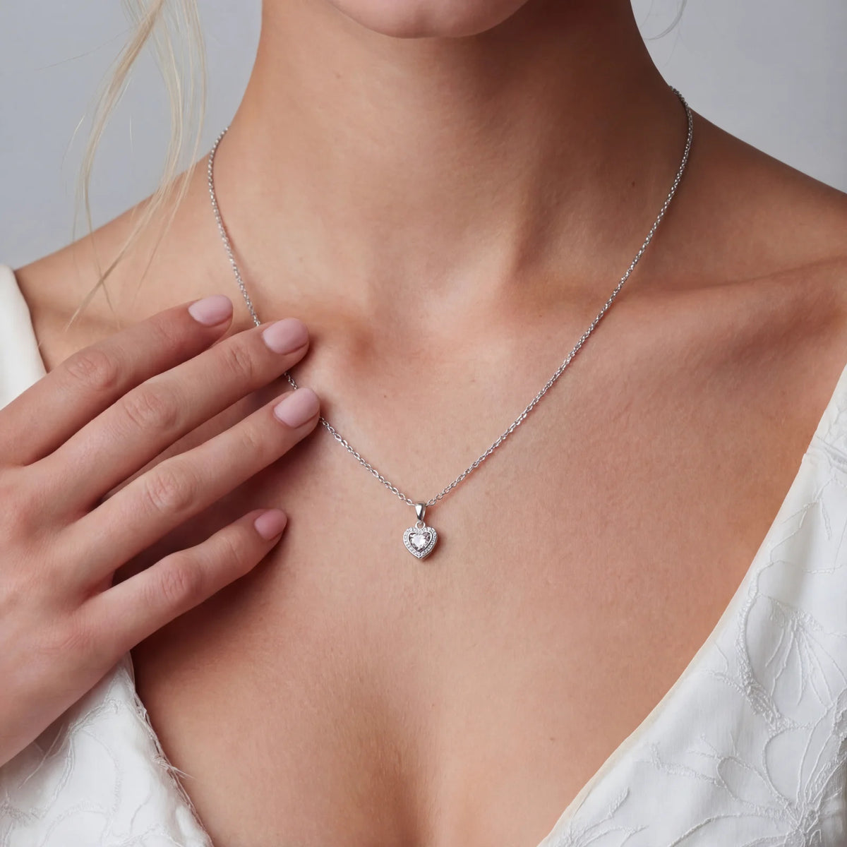 amara halskette – moissanit, 925er silber