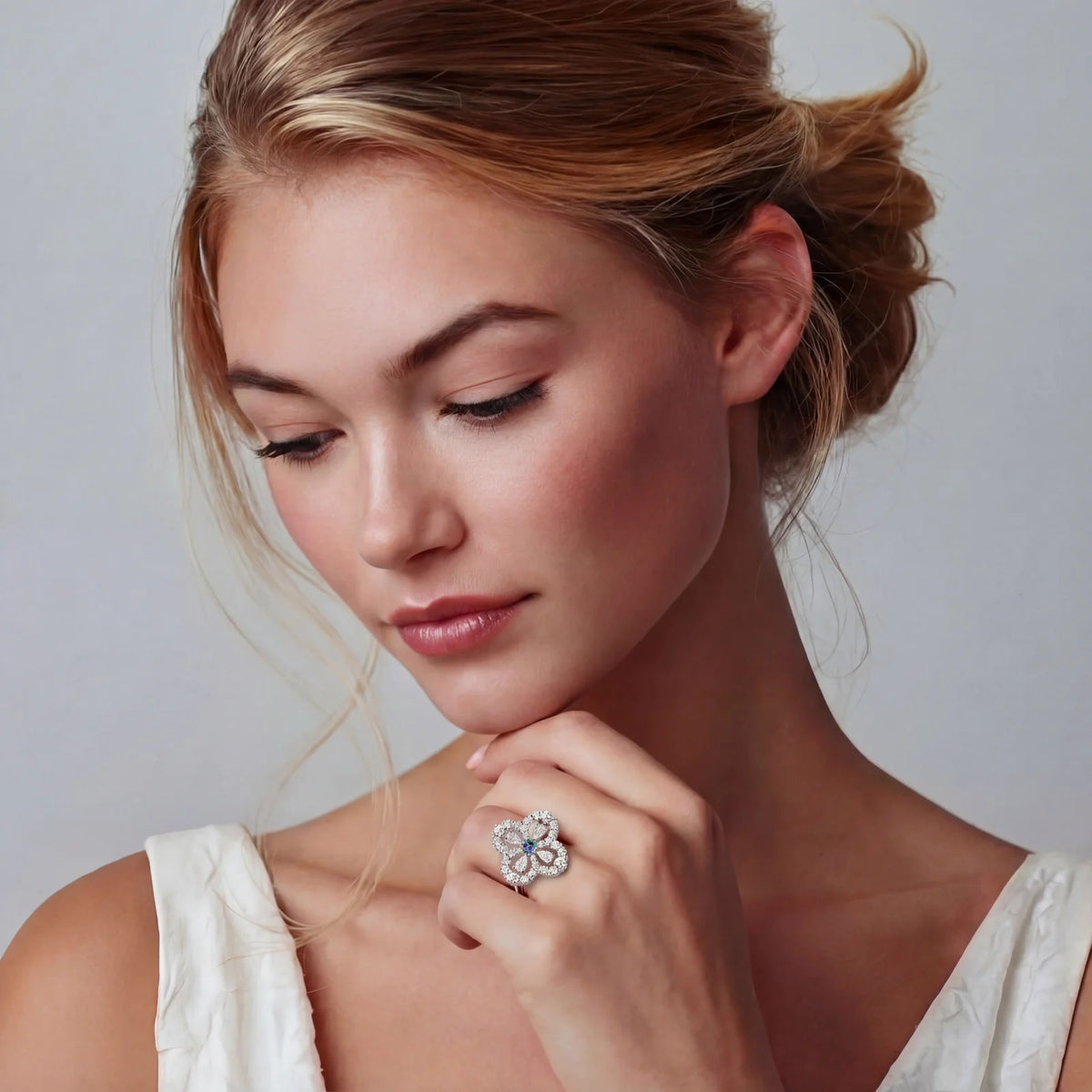 fiora ring – moissanit, 925er silber