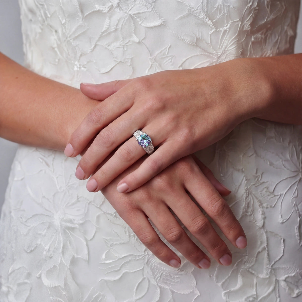 iride ring – moissanit, 925er silber