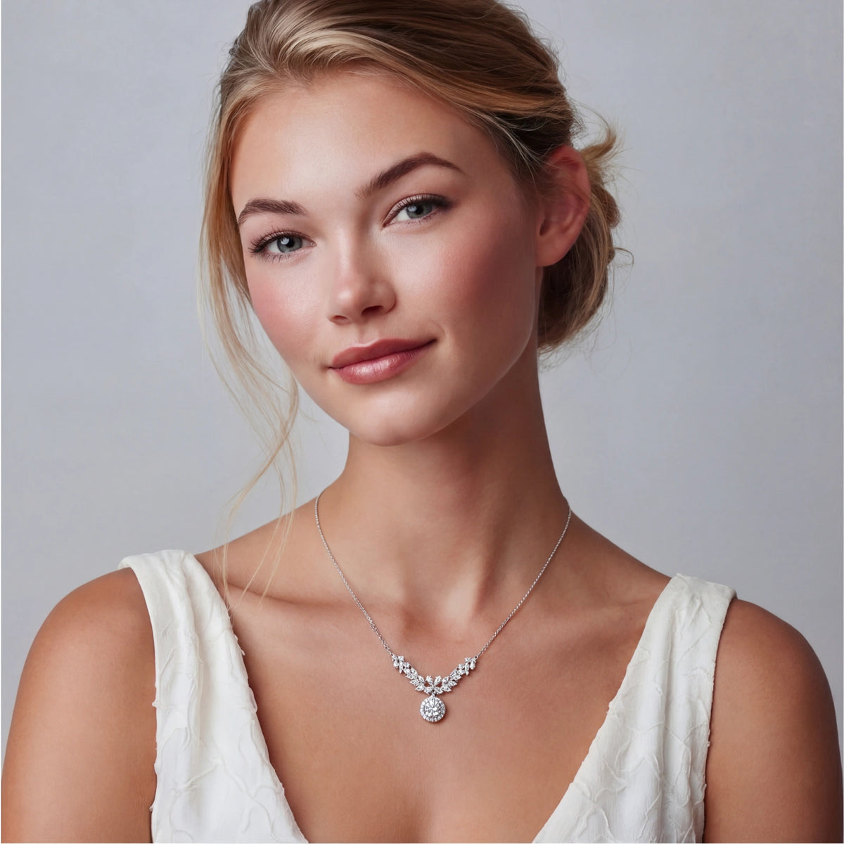 angelica halskette – moissanit, 925er silber