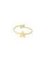 Damen Ring Blume | Edelstahl | Goldfarbe