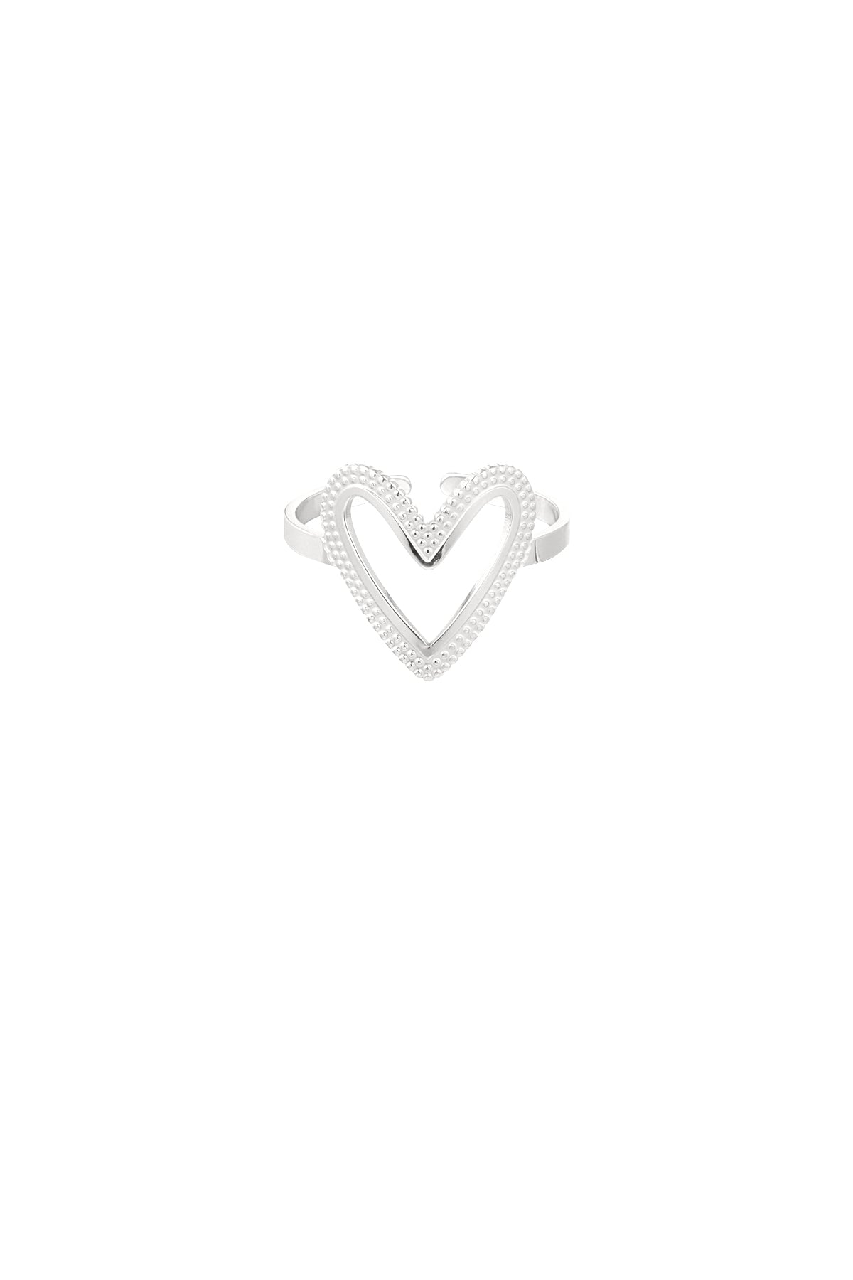 damen ring ewige liebe herz | edelstahl | goldfarbe & silberfarbe