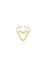 Damen Ring Herz Gedreht | Edelstahl | Goldfarbe