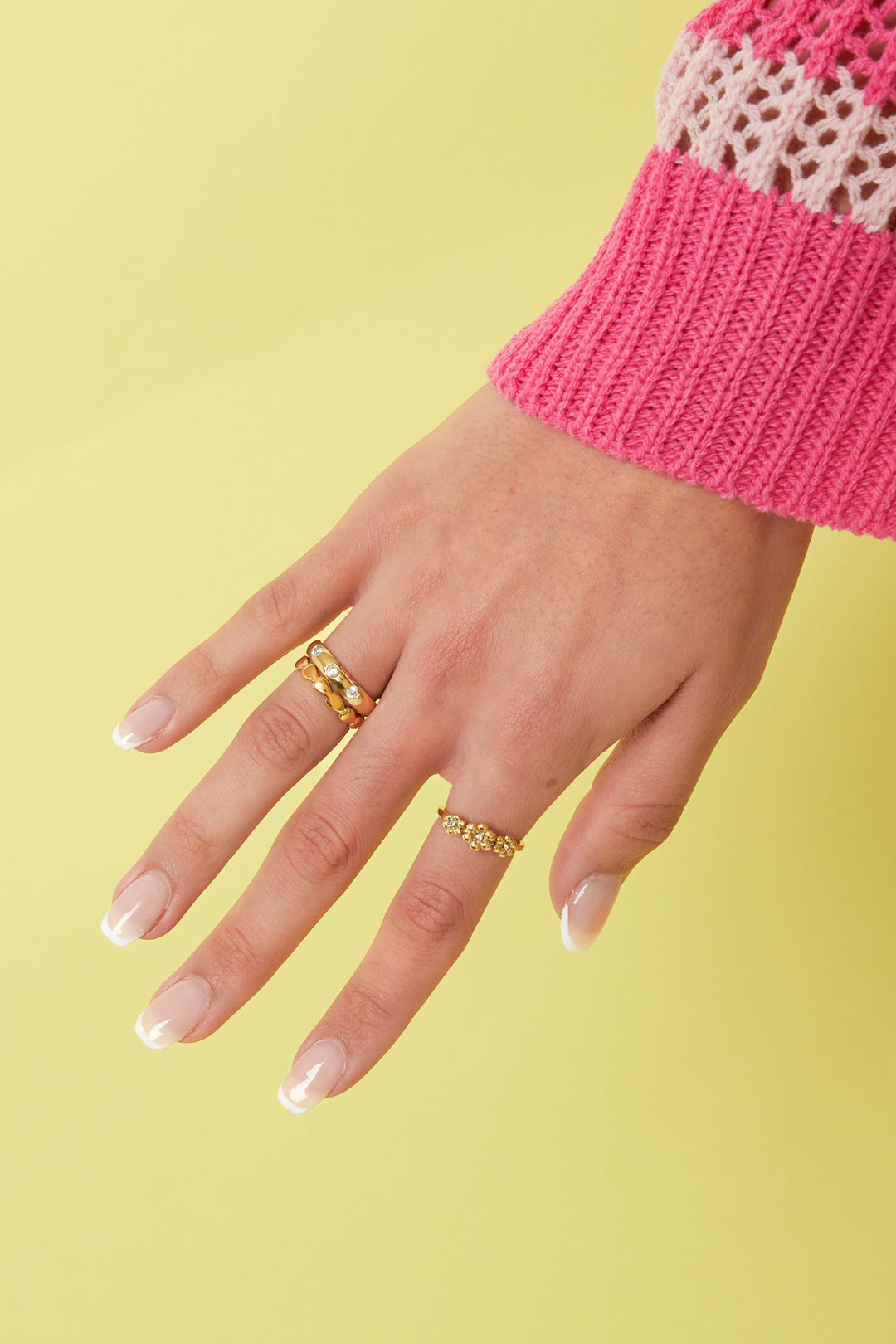 statement-ring mit steinen