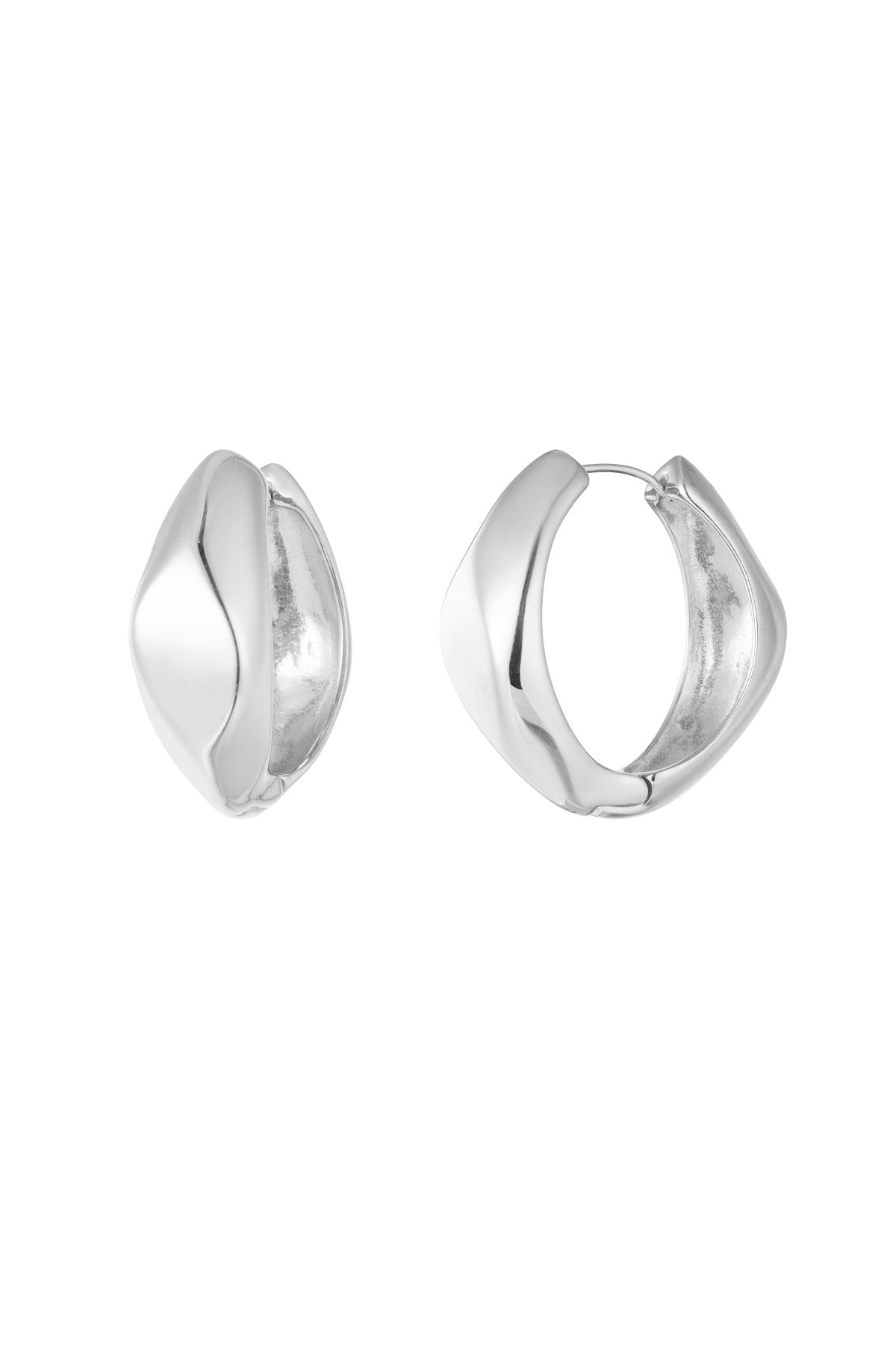 damen ohrringe basic babe | edelstahl | gold & silber – 3,5×3,7 cm