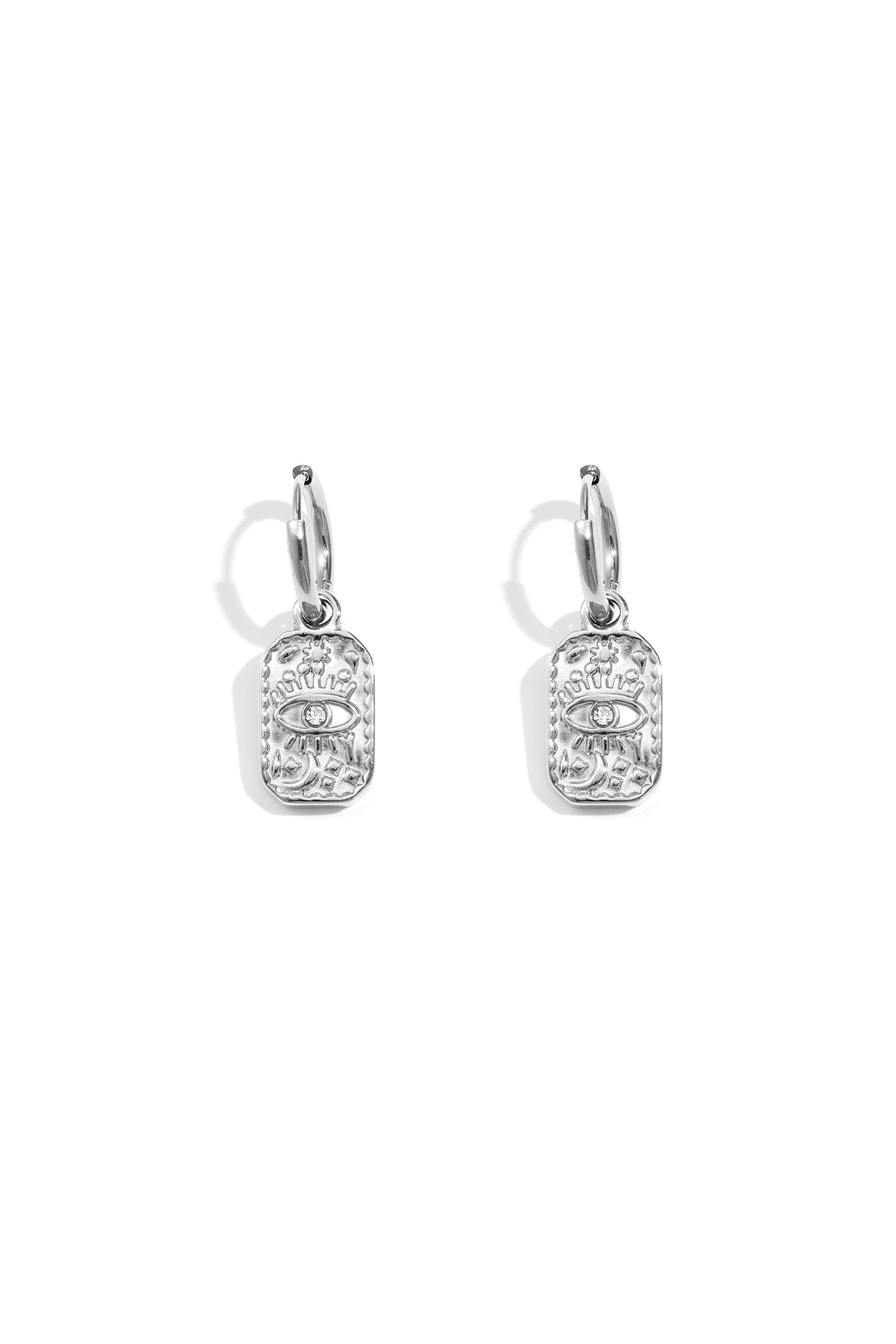 damen ohrringe teufelsauge strass | edelstahl | gold & silber