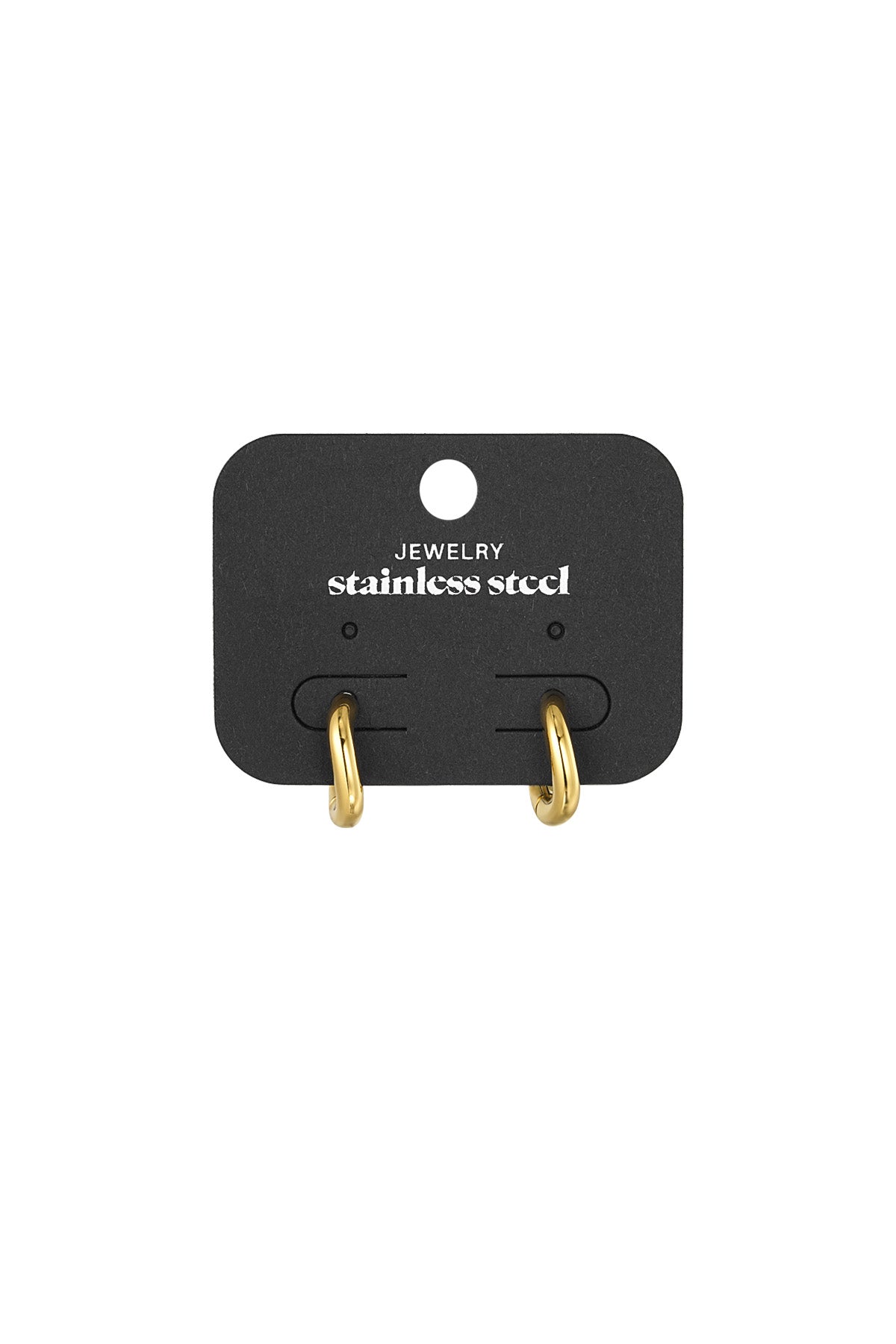 damen ohrringe sanfte kurve | edelstahl | goldfarbe