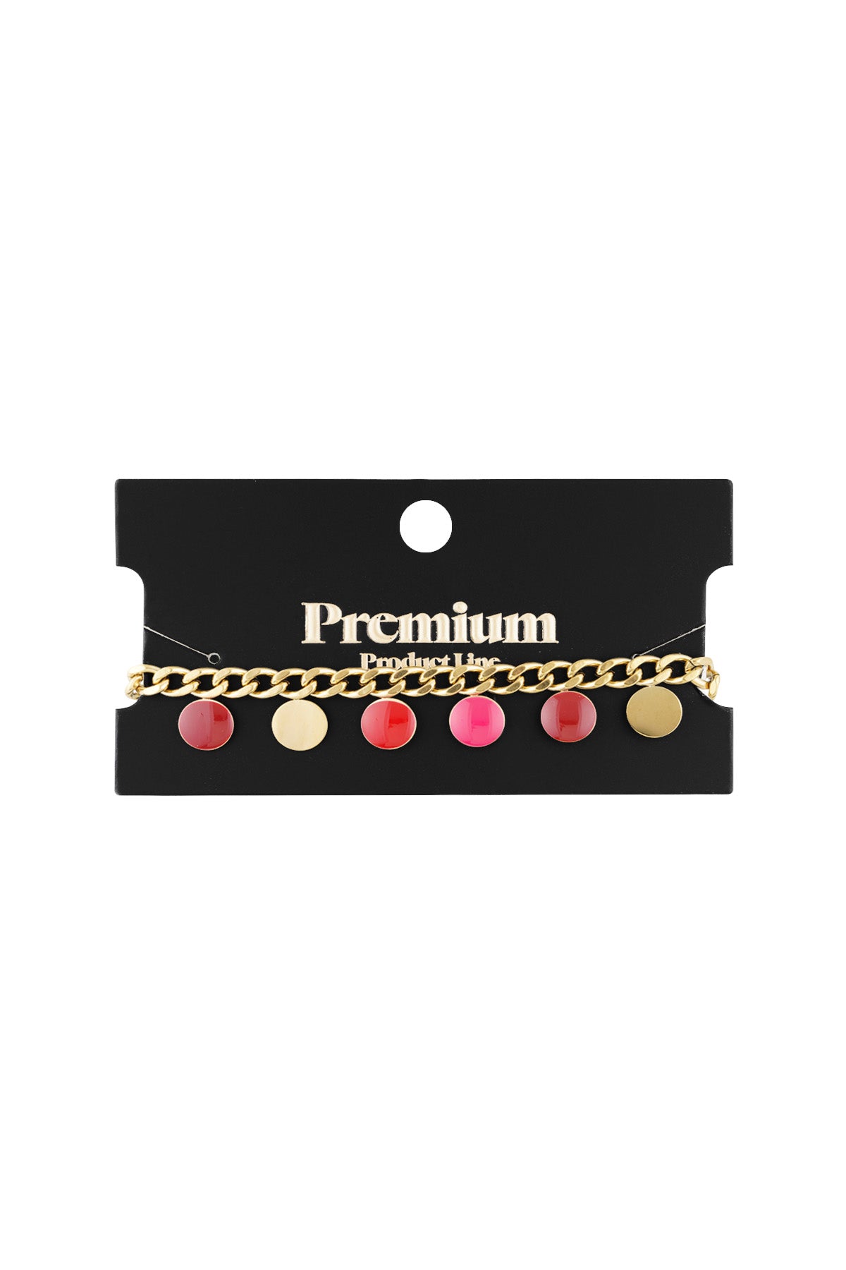 armband rote münze