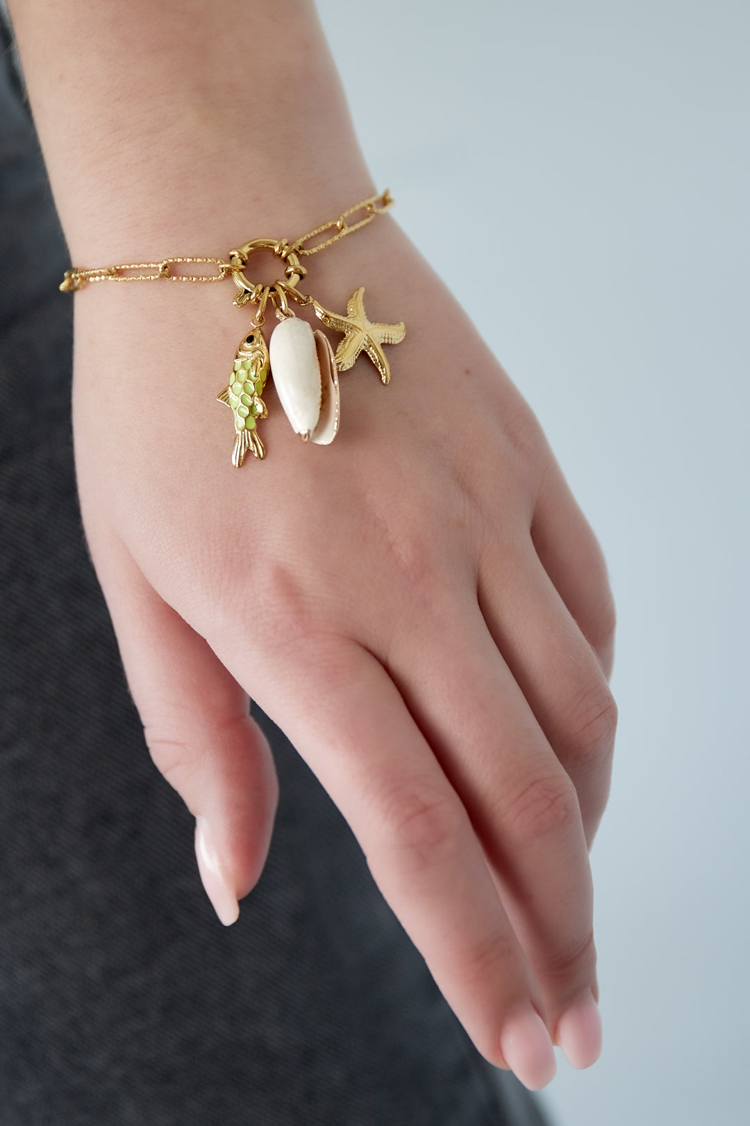 damen armband seestern diy | vergoldet | goldfarbe
