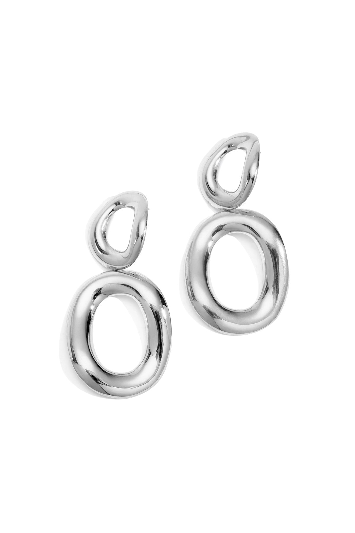 damen tropfenohrringe kreis | edelstahl | gold & silber