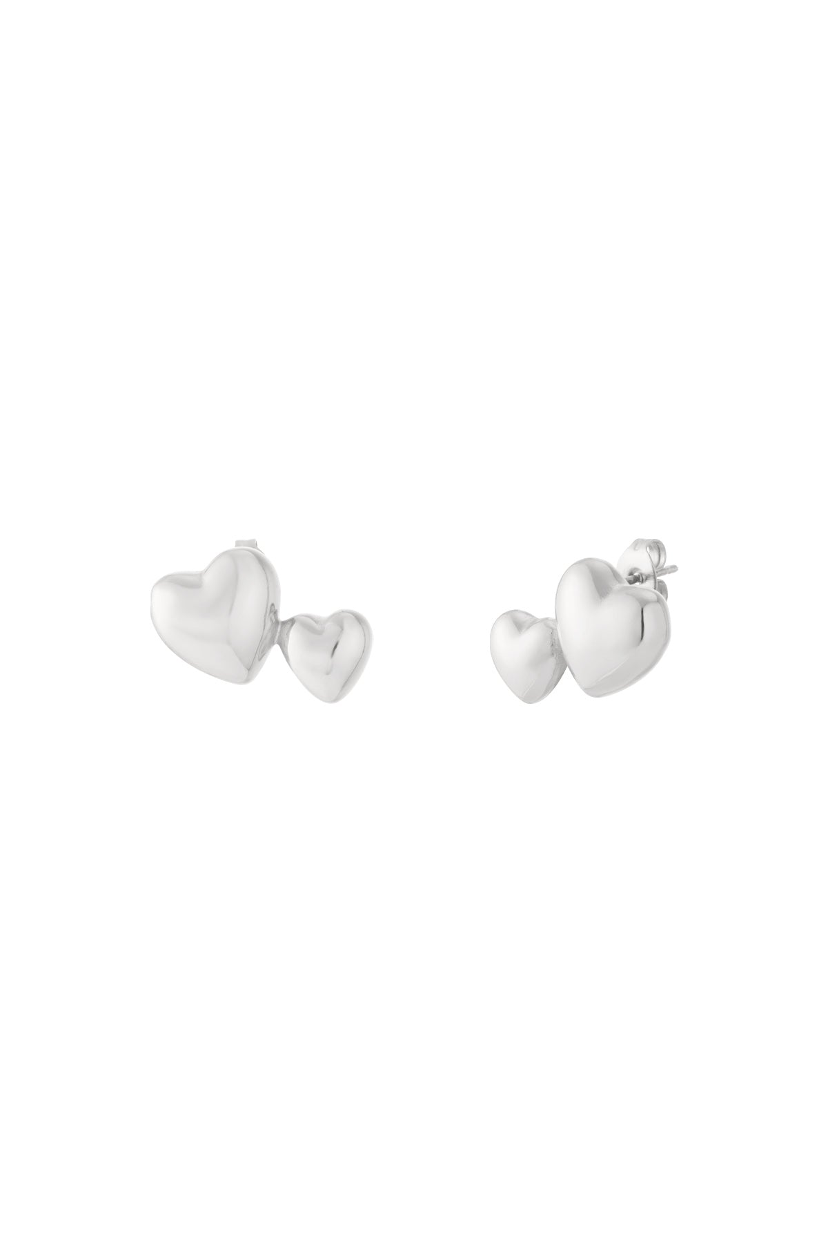 damen herzohrstecker alltag | edelstahl | gold & silber
