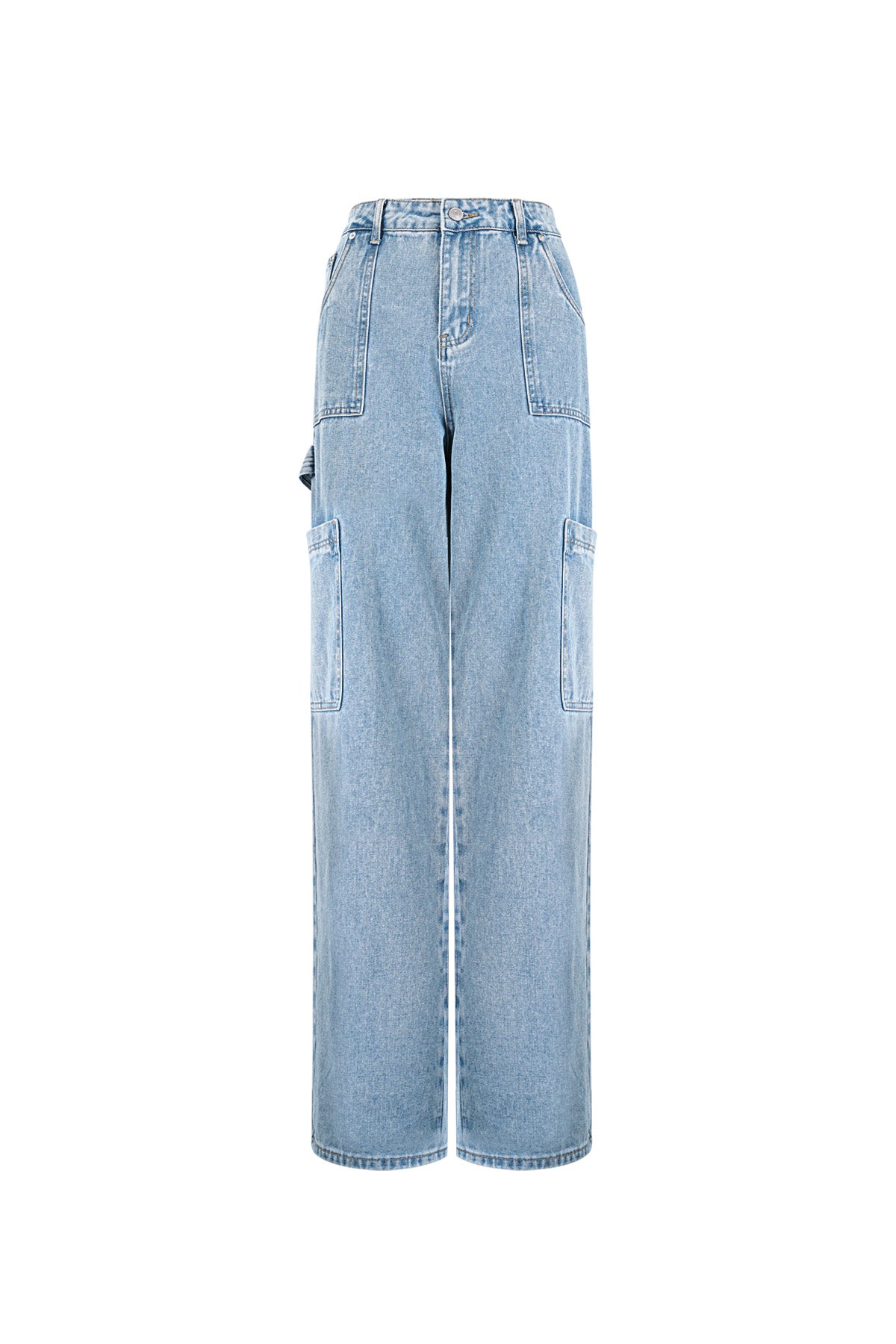 damen jeans medium indigo | baumwolle | blau
