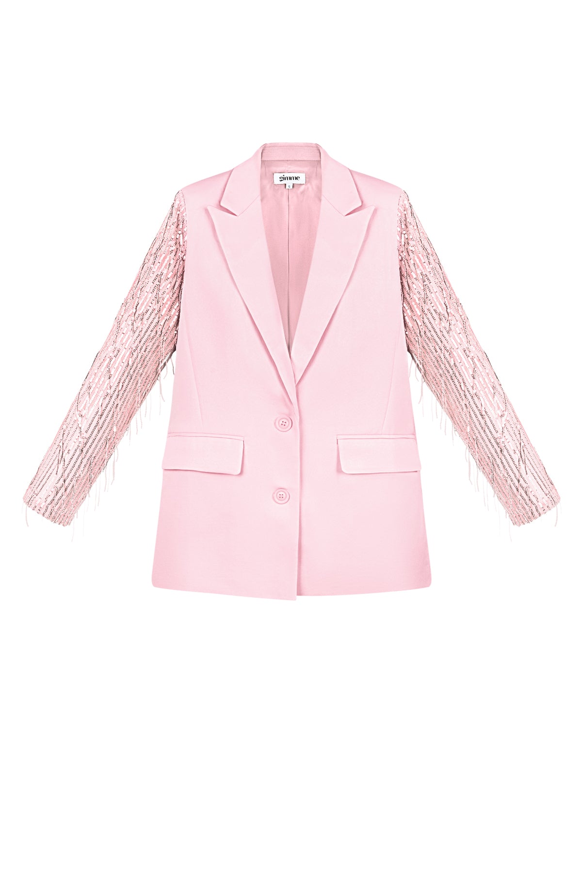 damen blazer franzenärmel | elegant | rot & schwarz