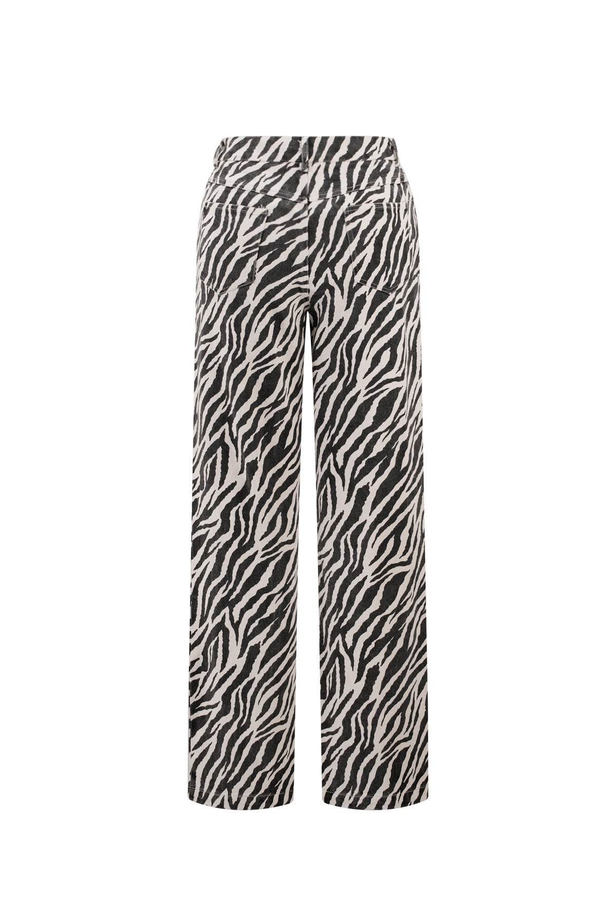 damen hose zebramuster | baumwolle | schwarz