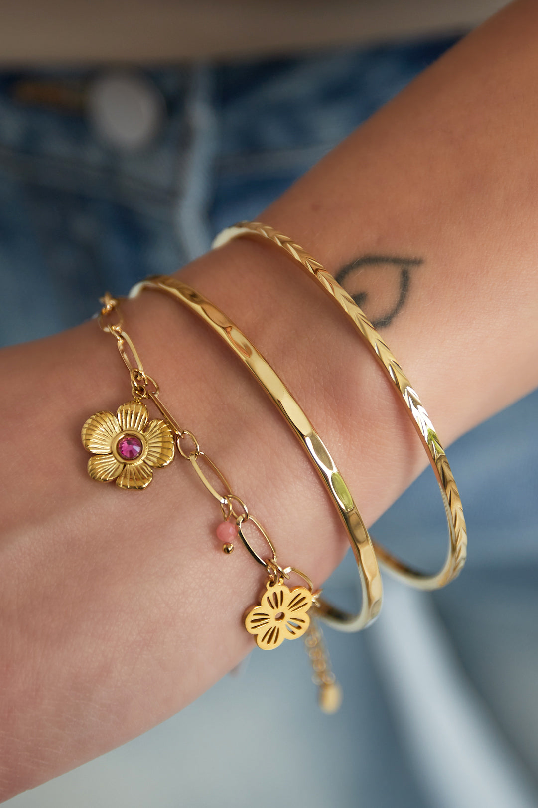 blumen-charm-armband