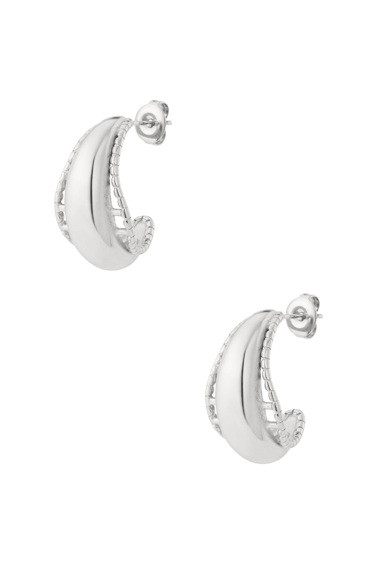 damen creolen geometrisch | edelstahl | gold & silber