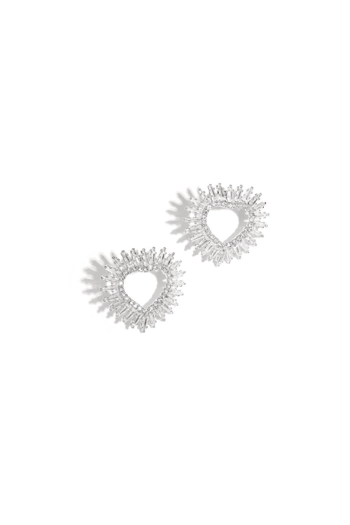 damen herzohrstecker zirkon | kupfer vergoldet | gold & silber