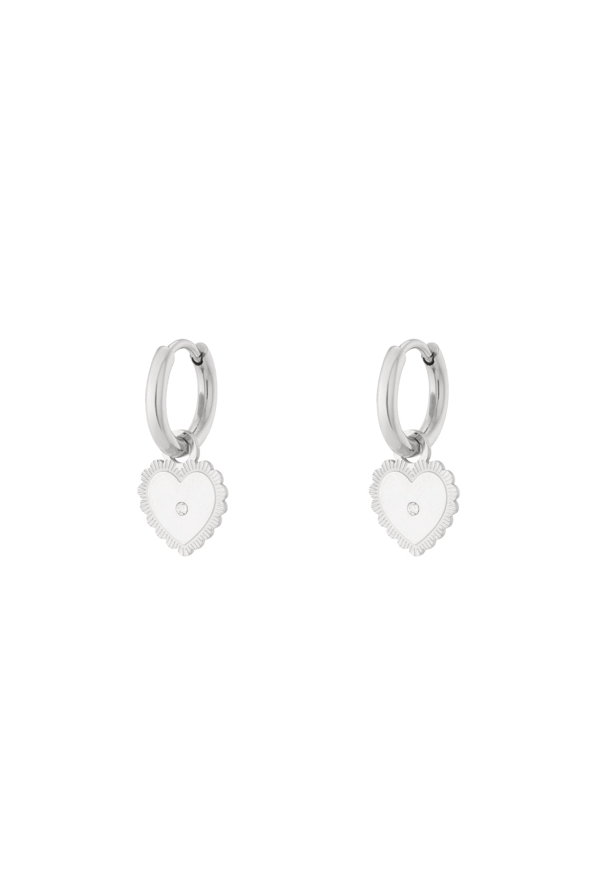 damen ohrringe herz strass | edelstahl | goldfarbe & silberfarbe