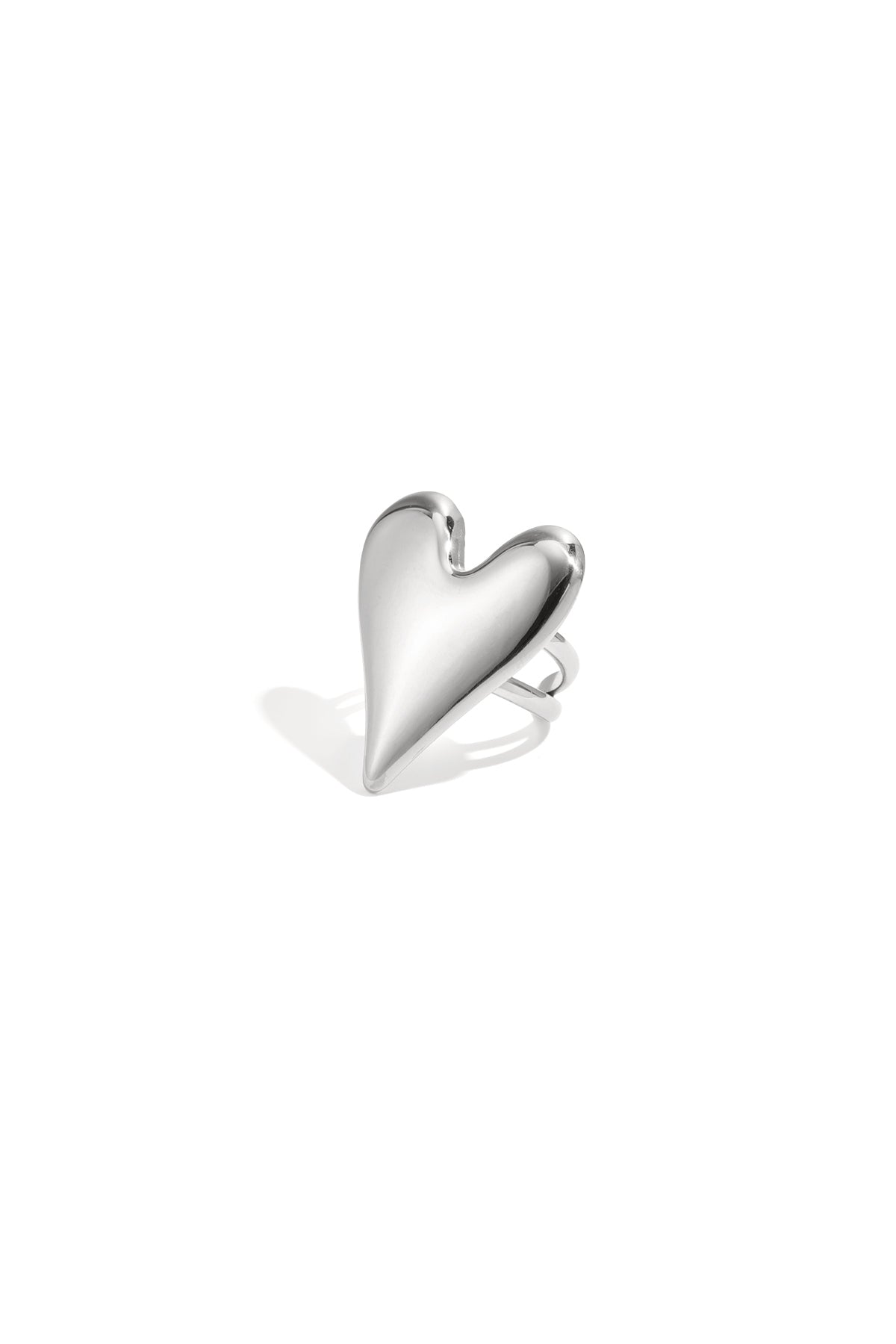 statement-ring mit großem herz