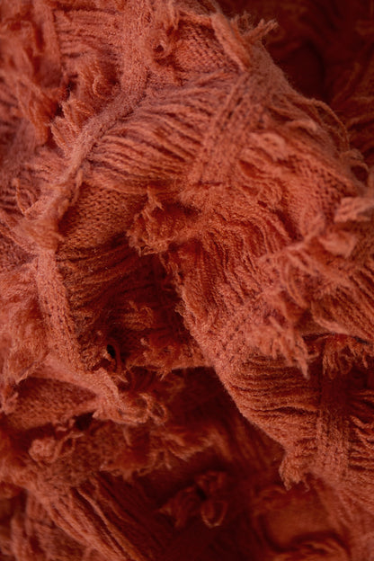 Damen Pullover V-Ausschnitt Fransen | Wolle | Mehrfarbig