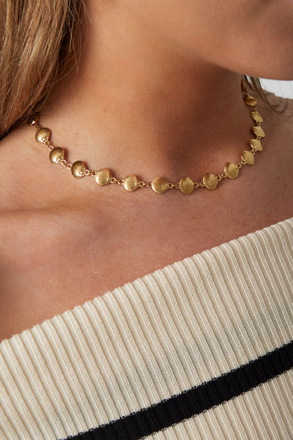 Damen Halskette Muscheltrio | Edelstahl | Silberfarbe