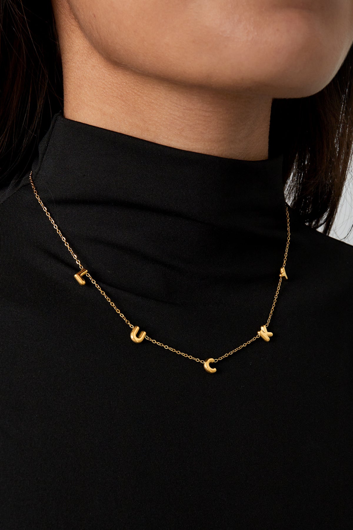 damen halskette glück | edelstahl | goldfarbe & silberfarbe
