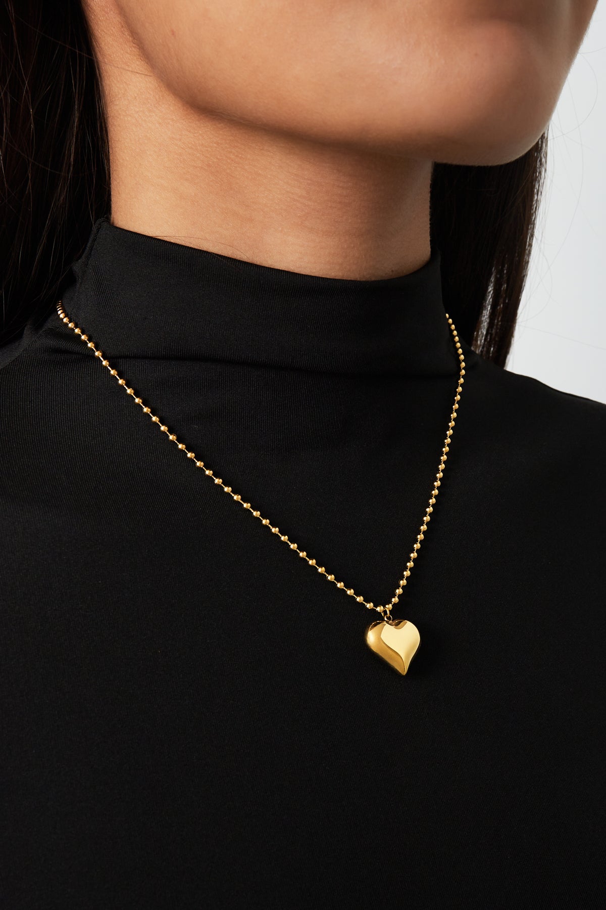 Damen Halskette Viel Liebe Herz | Edelstahl | Goldfarbe & Silberfarbe