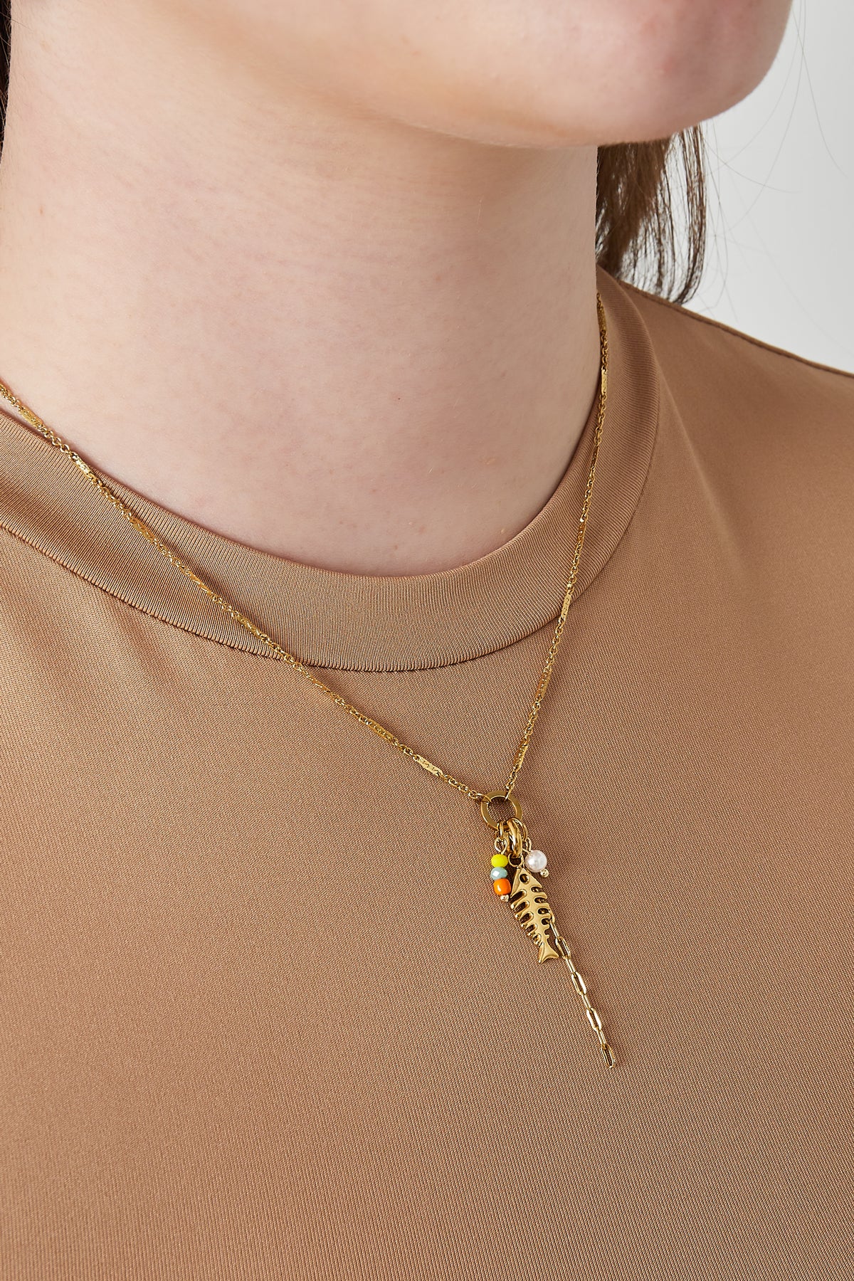 damen halskette fisch tier | 304-edelstahl | goldfarbe