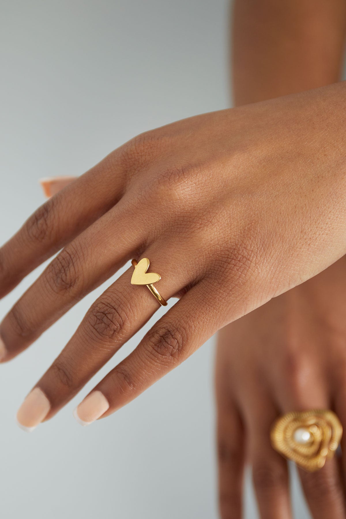 damen ring liebe klassisch | edelstahl | goldfarbe & silberfarbe