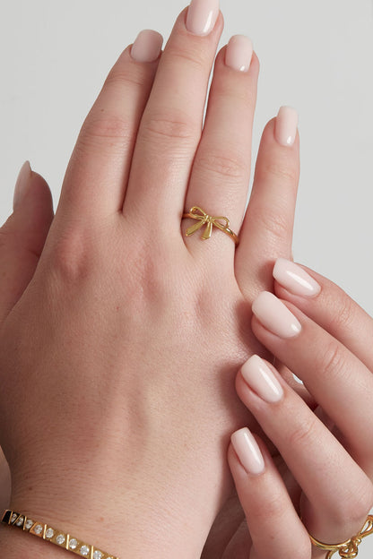 Damen Ring Schleife Traum | Edelstahl | Goldfarbe & Silberfarbe