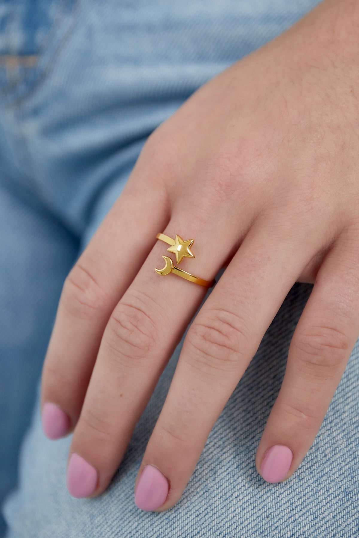 damen ring himmelszeichen | edelstahl | goldfarbe & silberfarbe
