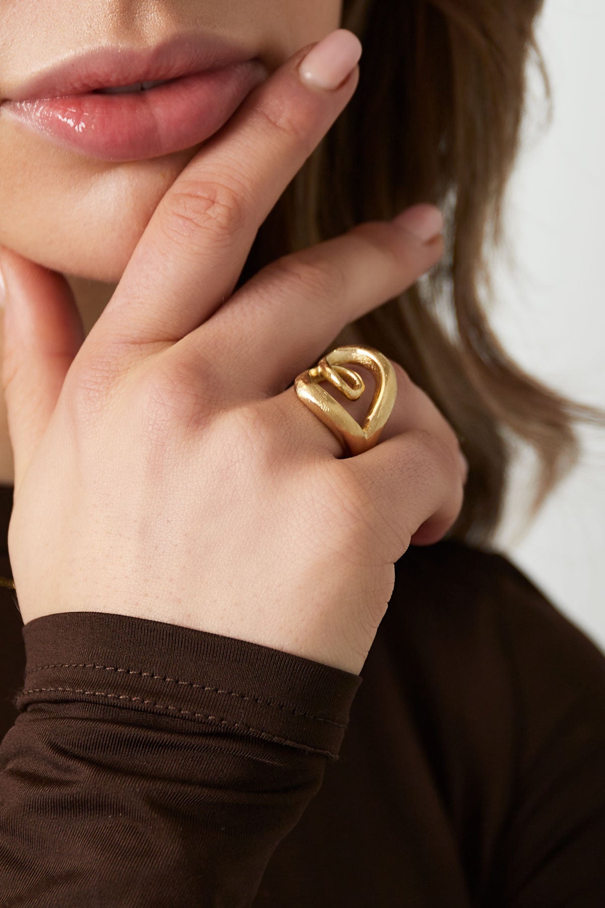 damen ring twist verdreht | 304s-edelstahl | gold-/silberfarbe