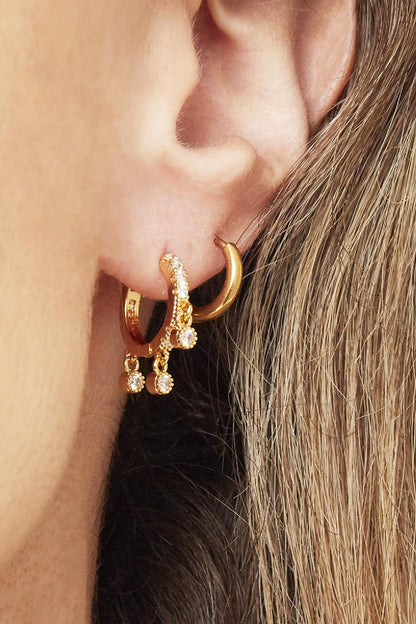 Damen Creolen Klein Minimalistisch | Edelstahl | Goldfarbe & Silberfarbe