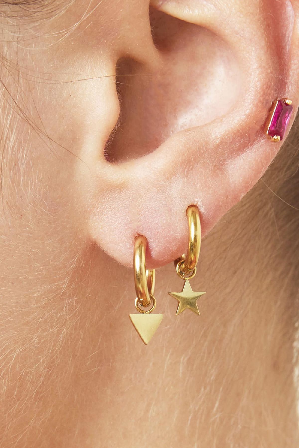 Damen Ohrringe Stern Elegant | Edelstahl | Gold & Silber