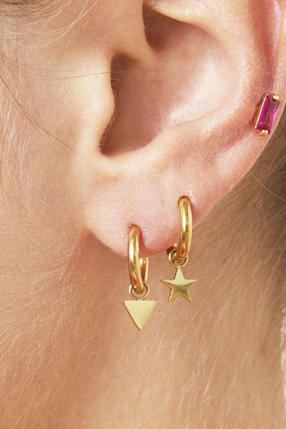 Damen Ohrringe Stern Elegant | Edelstahl | Gold & Silber