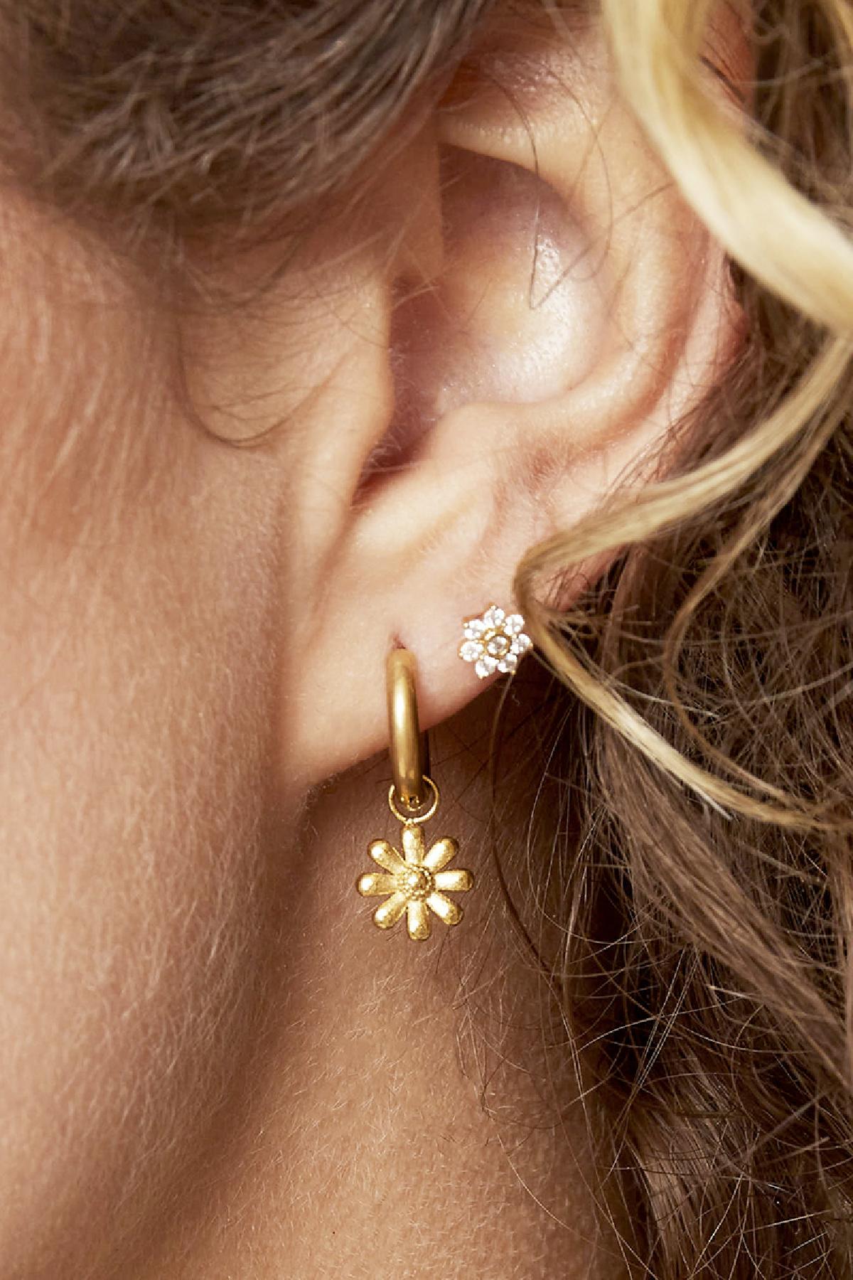 damen ohrringe gänseblümchen | edelstahl | gold & silber
