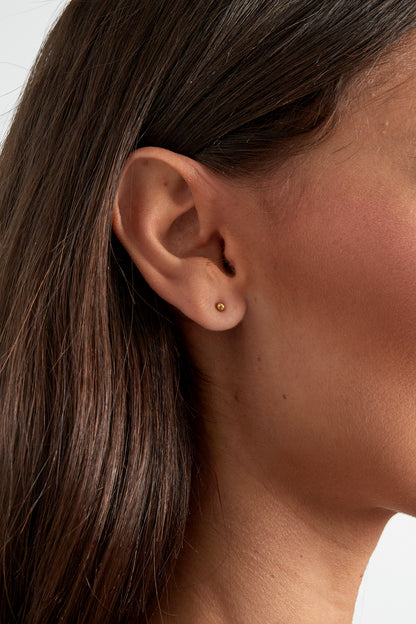 Damen Ohrstecker Dot Midi | Edelstahl | Goldfarbe