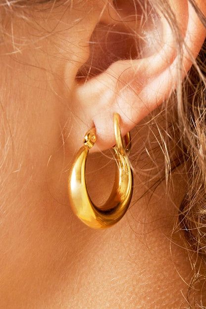 Damen Ohrringe Kreisform | Edelstahl | Gold & Silber