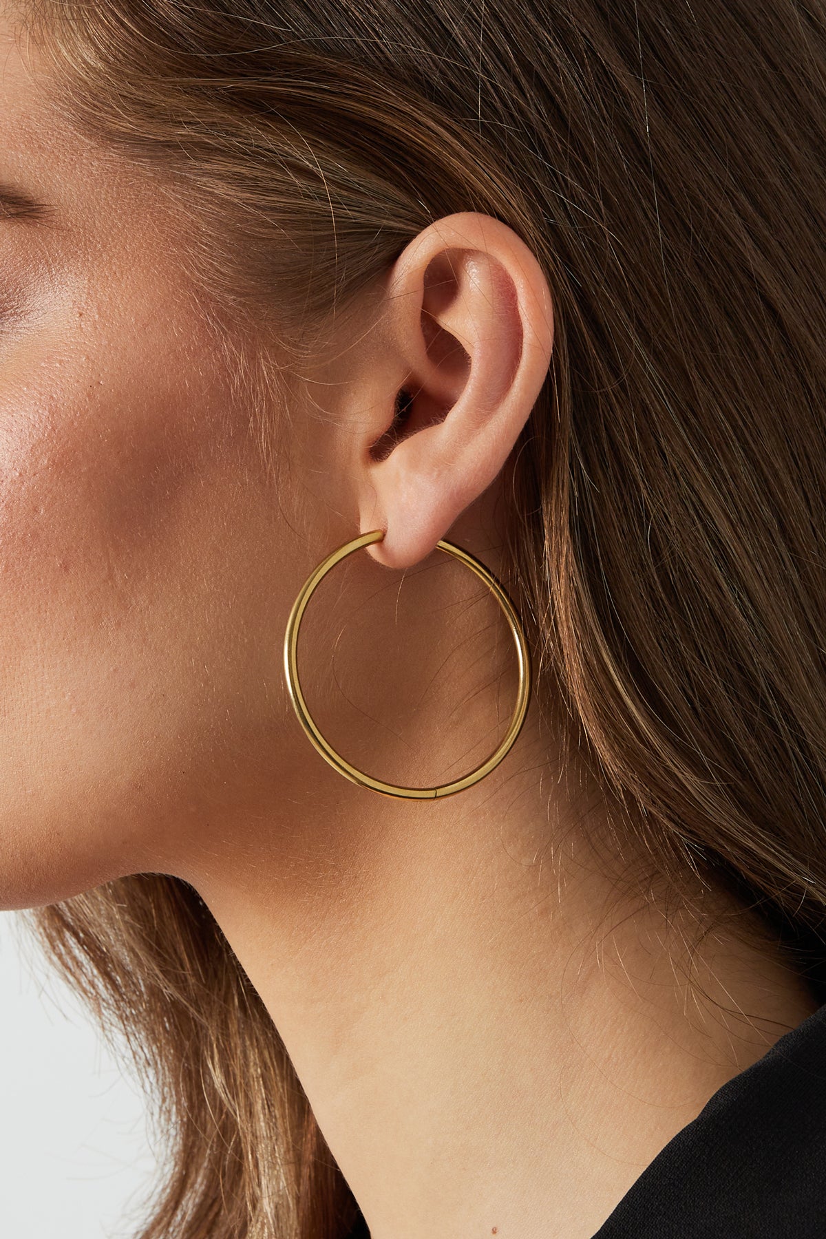 Damen Creolen XXL Glanz | Edelstahl | Gold & Silber